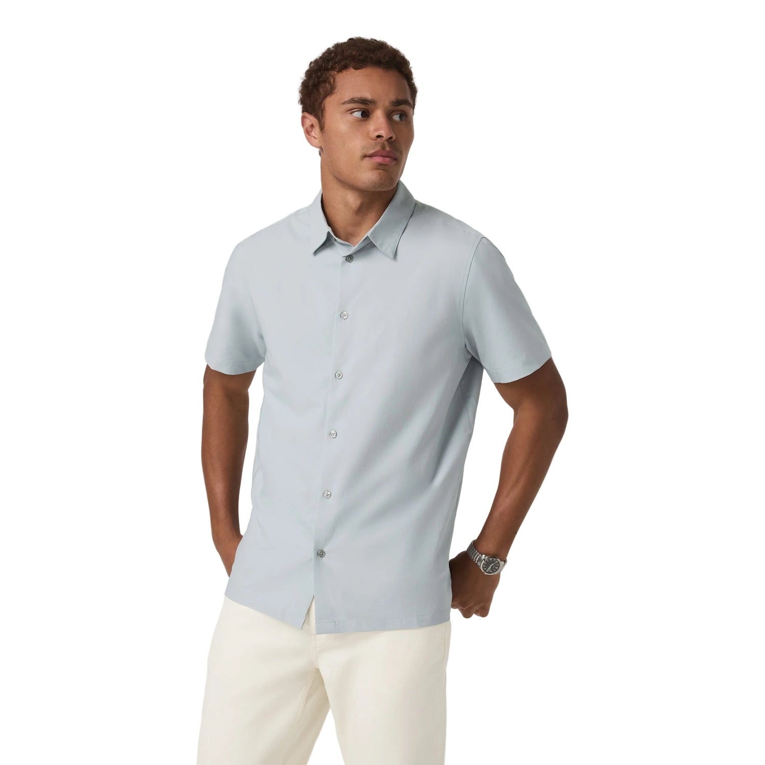 Vuori Men's Short Sleeve Manhattan Button Down - High Country Outfitters Vuori Men's Short Sleeve Manhattan Button Down - High Country Outfitters