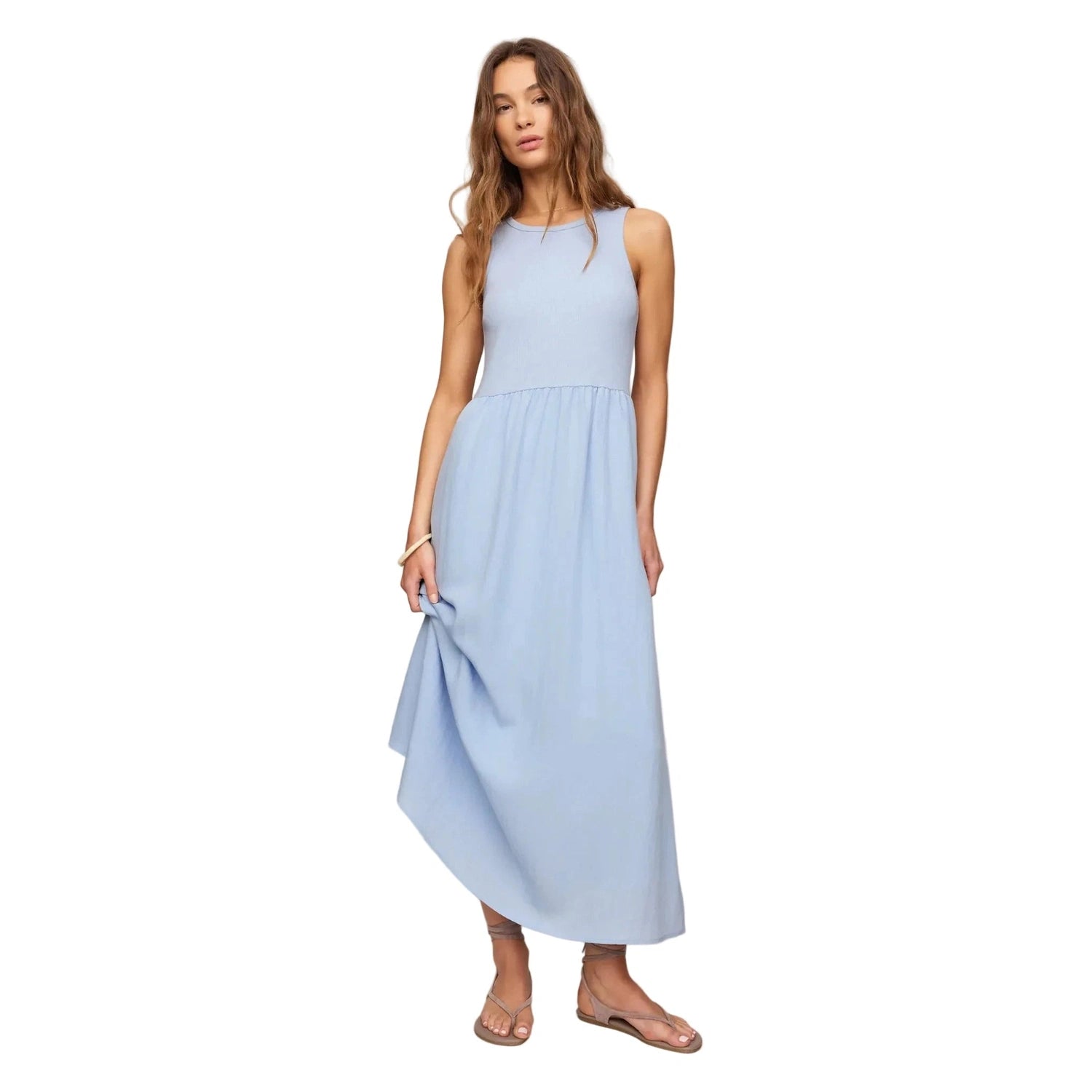 Z Supply Blue Light Charlotte Midi Dress