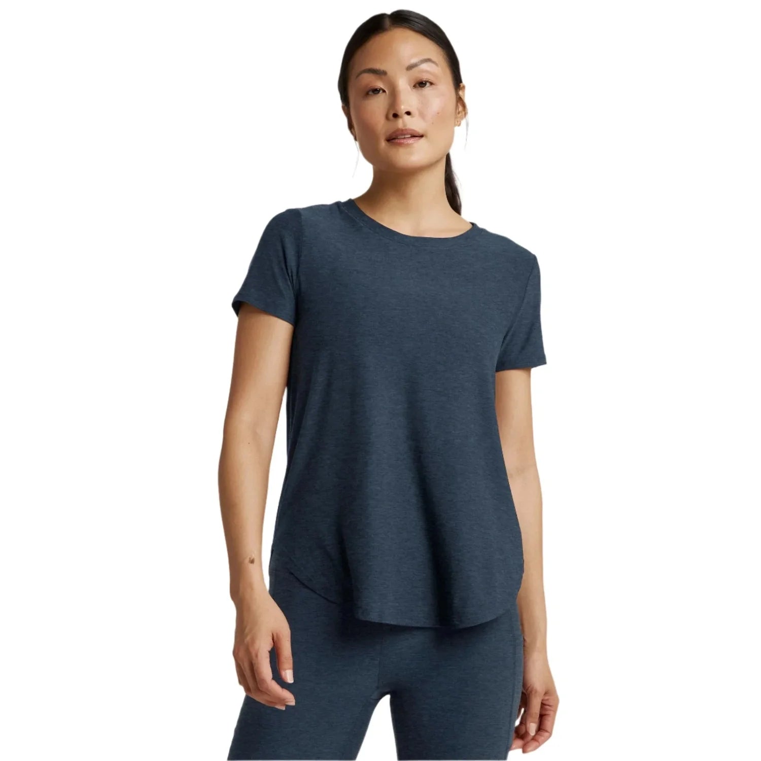 Beyond Yoga Women's Featherweight On The Down Low Tee Nocturnal Navy / L Beyond Yoga Women's Featherweight On The Down Low Tee Nocturnal Navy / L