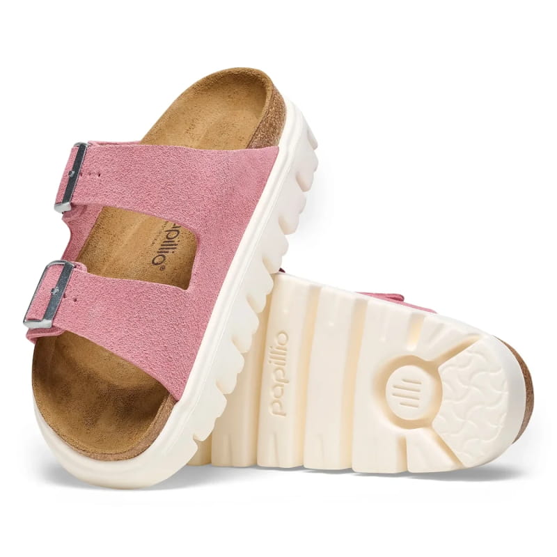 Birkenstock WOMENS FOOTWEAR - WOMENS SANDALS - WOMENS SANDALS CASUAL Women's Arizona Chunky Suede Leather CANDY PINK