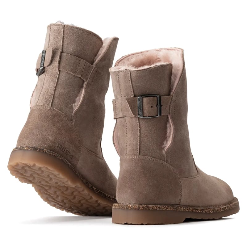 Birkenstock WOMENS FOOTWEAR - WOMENS SANDALS - WOMENS SANDALS CASUAL Women's Uppsala Suede Shearling Boot GRAY TAUPE|ROSE