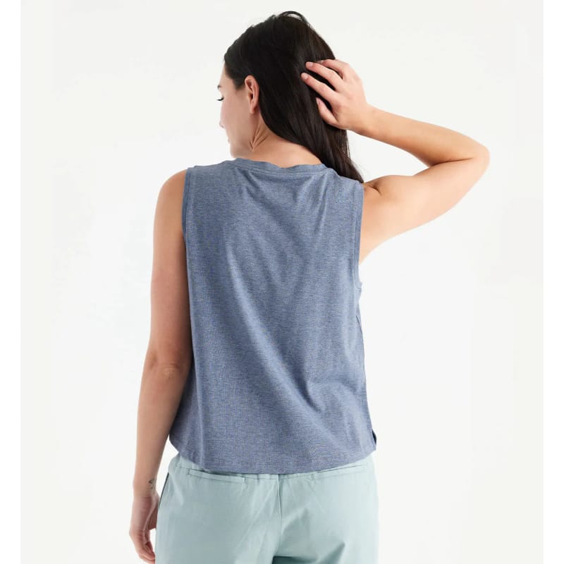 Free Fly Apparel 02. WOMENS APPAREL - WOMENS SS SHIRTS - WOMENS TANK CASUAL Women's Bamboo Current Tank HEATHER STONEWASH