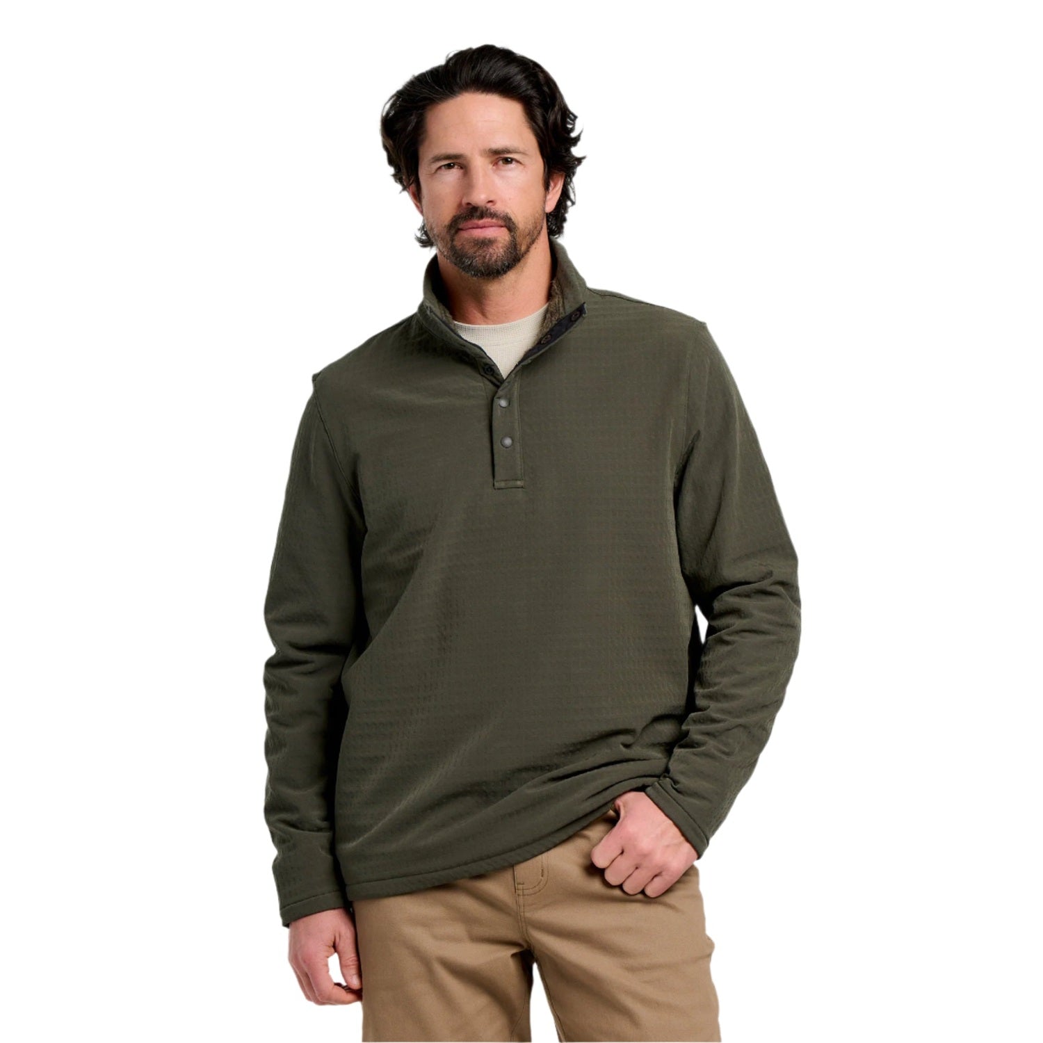 Free Fly Apparel Men's Gridback Fleece Snap Pullover High