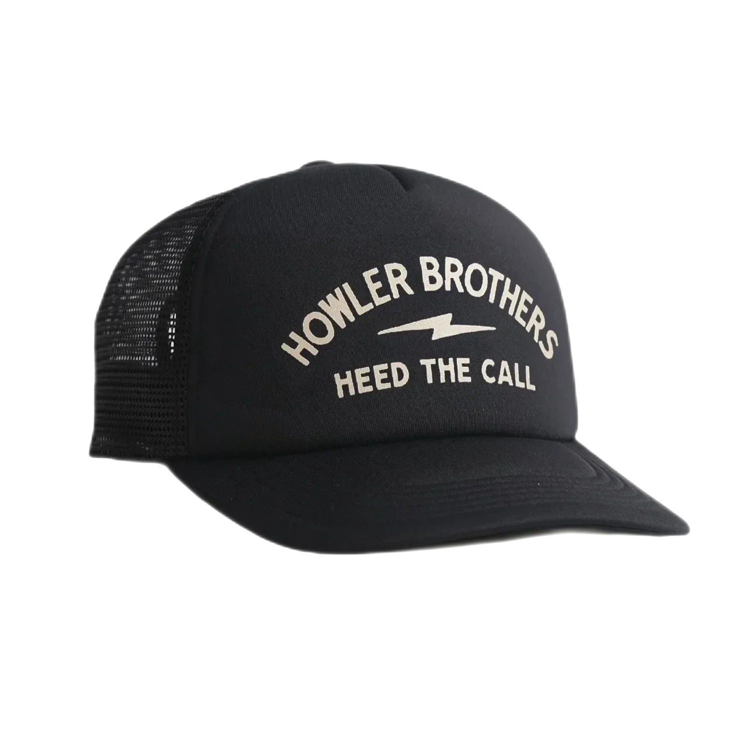 Howler Bros HATS - HATS BILLED - HATS BILLED Foam Dome LIGHTNING BADGE | BLACK OS