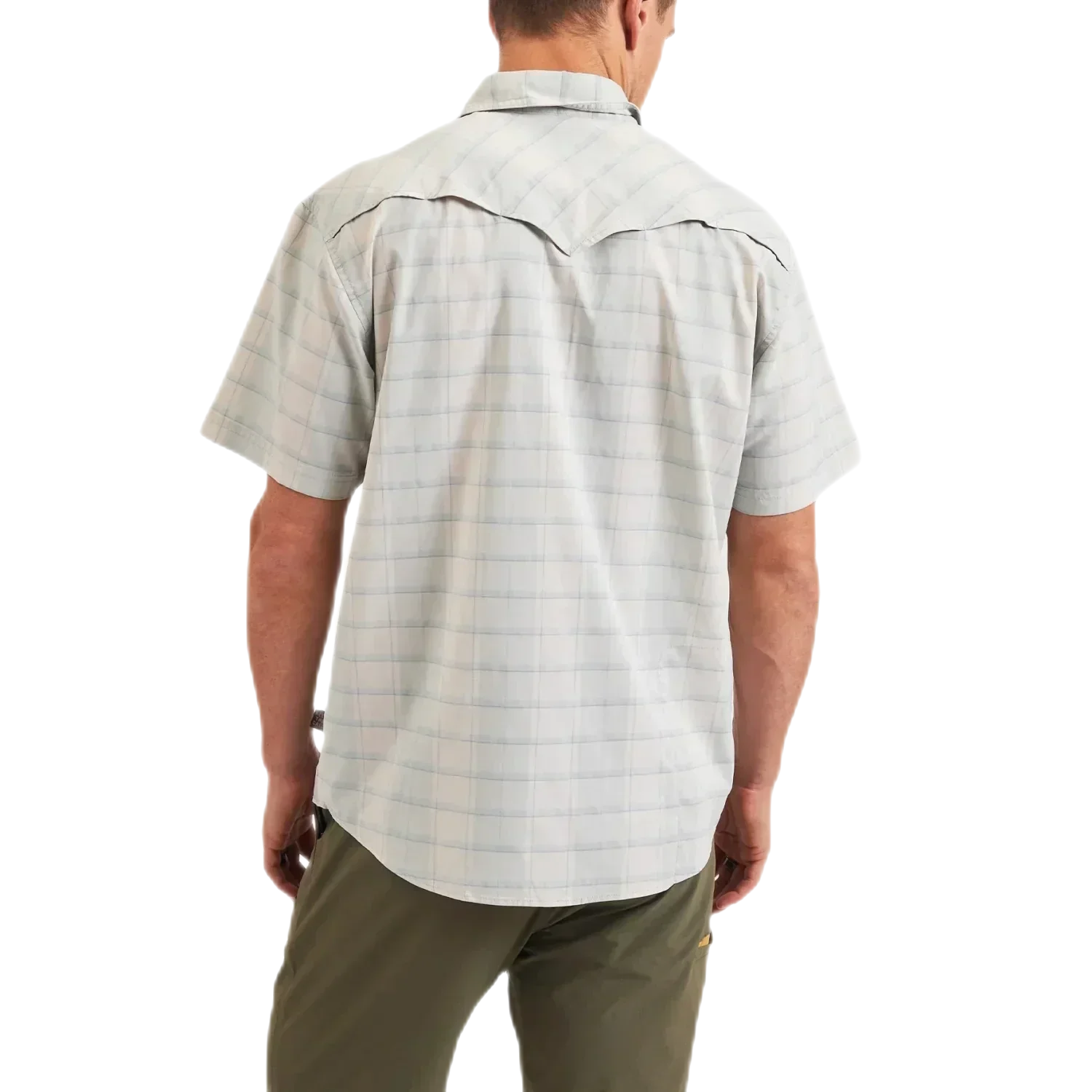 Howler Bros 05. M. SPORTSWEAR - M. SS SHIRT Men's Open Country Tech Shirt BRADEN PLAID | CHALK