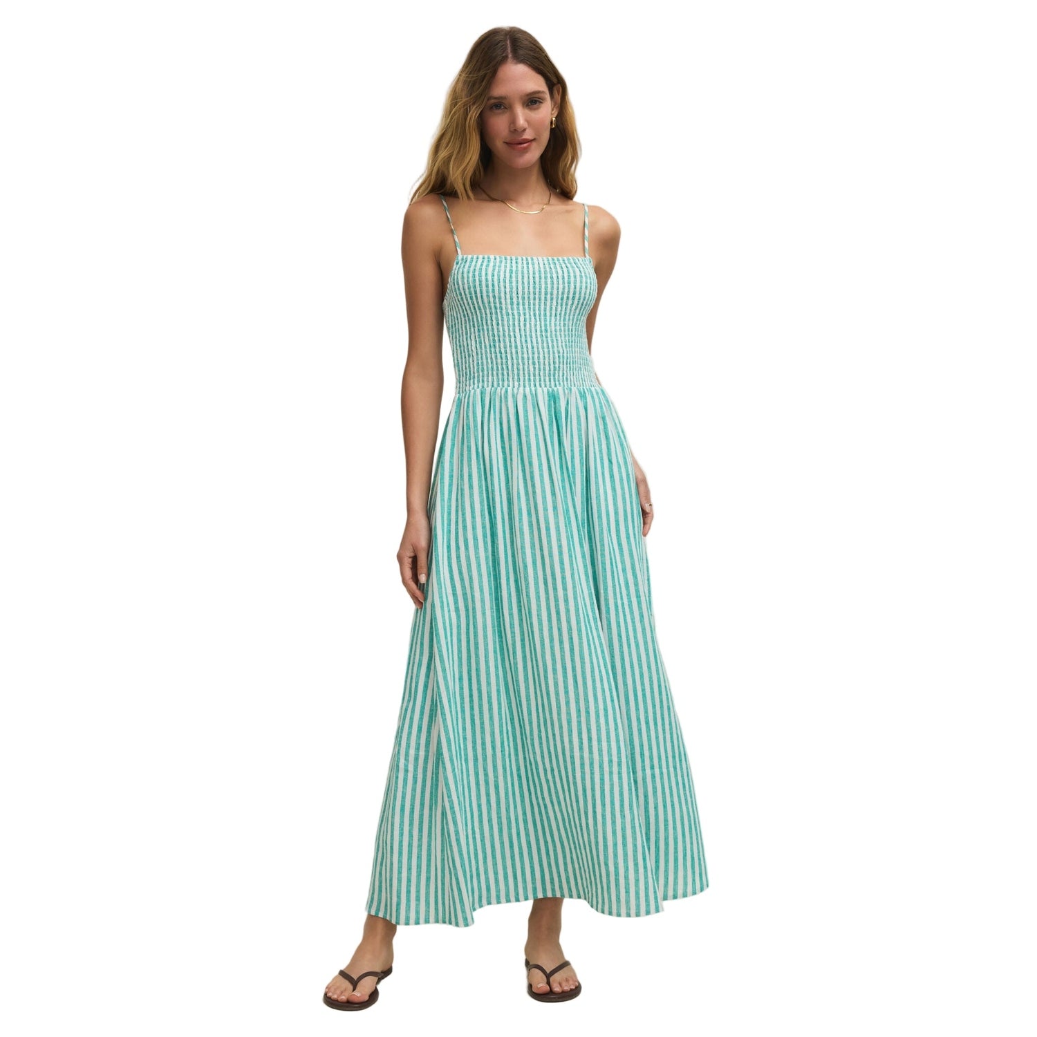 knee length dresses for ladies Pink Floral Atlas Midi Dress main image 1