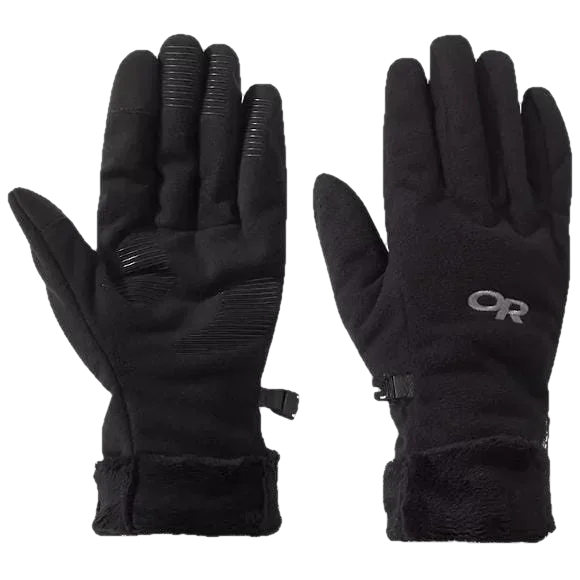 Outdoor Research 20. HATS_GLOVES_SCARVES - GLOVES Women's Fuzzy Sensor Gloves BLACK