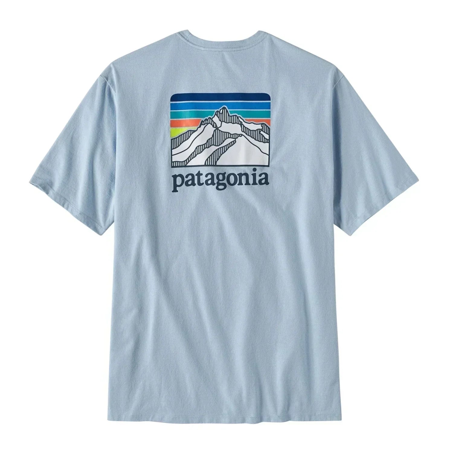 Patagonia 01. MENS APPAREL - MENS T-SHIRTS - MENS T-SHIRT SS Men's Line Logo Ridge Pocket Responsibili-Tee CHLE CHILLED BLUE