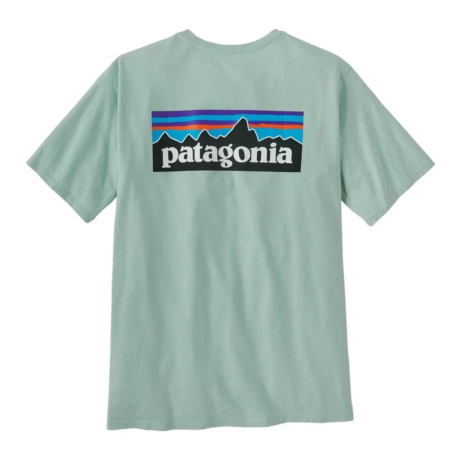 Patagonia 01. MENS APPAREL - MENS T-SHIRTS - MENS T-SHIRT SS Men's P-6 Logo Responsibili-Tee WPYG WISPY GREEN
