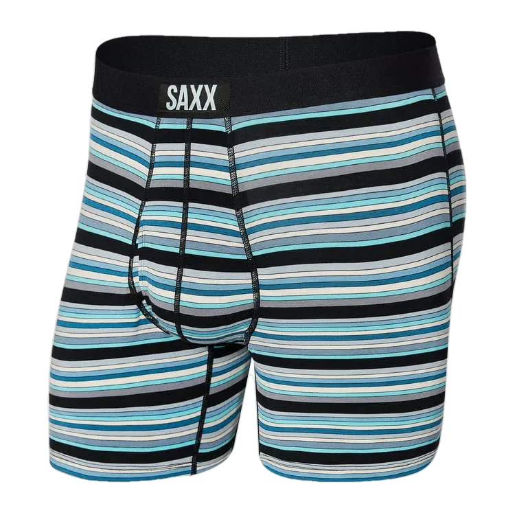 New SAXX Men's XL VIBE Boxer Brief Underwear Slim Fit Grey/Black Ballpark  Pouch 