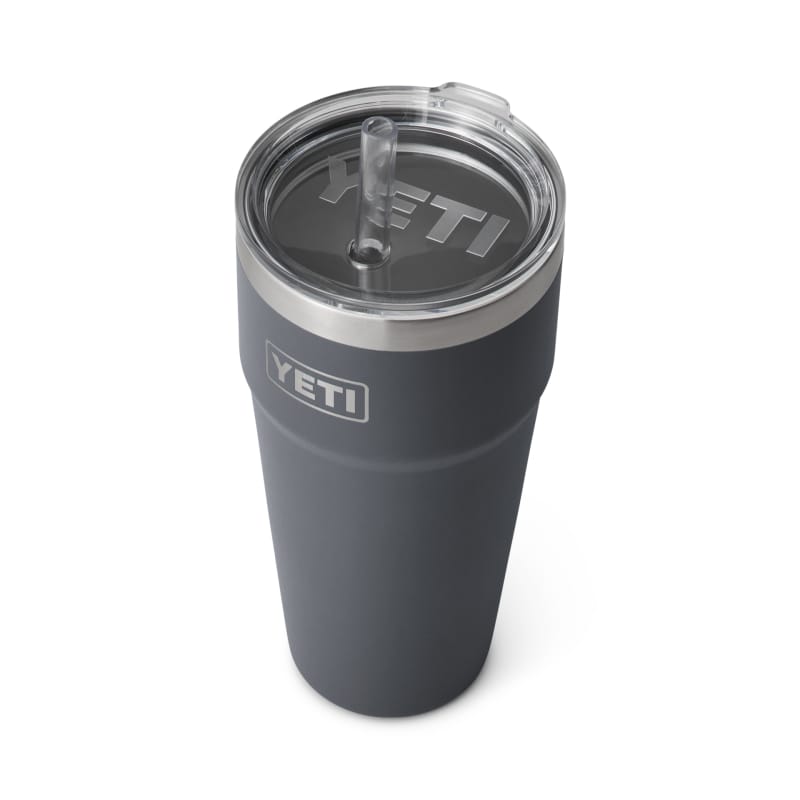 YETI 21. GENERAL ACCESS - COOLER STAINLESS Rambler 26 Oz Stackable Cup with Straw Lid CHARCOAL