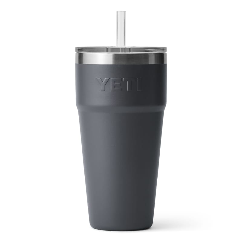 YETI 21. GENERAL ACCESS - COOLER STAINLESS Rambler 26 Oz Stackable Cup with Straw Lid CHARCOAL