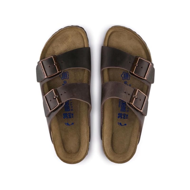 Birkenstock WOMENS FOOTWEAR - WOMENS SANDALS - WOMENS SANDALS CASUAL Arizona Soft Footbed Oiled Leather HABANA