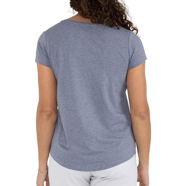 Free Fly Apparel 02. WOMENS APPAREL - WOMENS SS SHIRTS - WOMENS SS CASUAL Women's Bamboo Current Tee STONEWASH