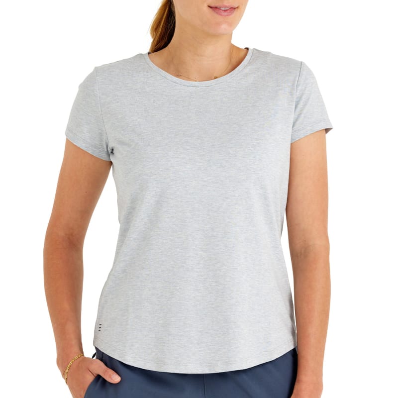 Free Fly Apparel 02. WOMENS APPAREL - WOMENS SS SHIRTS - WOMENS SS CASUAL Women's Bamboo Current Tee BAY BLUE