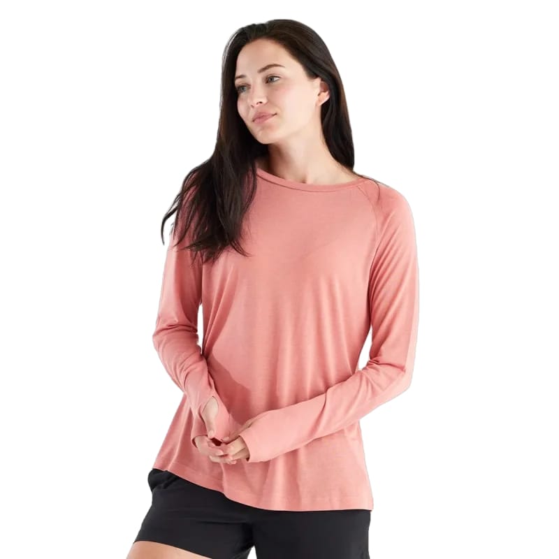 Free Fly Apparel 02. WOMENS APPAREL - WOMENS LS SHIRTS - WOMENS LS CASUAL Women's Bamboo Lightweight Long Sleeve II BRIGHT CLAY