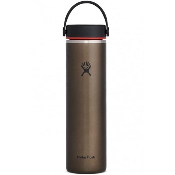 Hydro Flask 17. CAMPING ACCESS - HYDRATION 24 Oz Lightweight Wide Mouth Trail Series with Flex Cap OBSIDIAN
