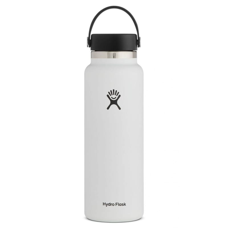 Hydro Flask 17. CAMPING ACCESS - HYDRATION 40 oz Wide Mouth with Flex Cap WHITE