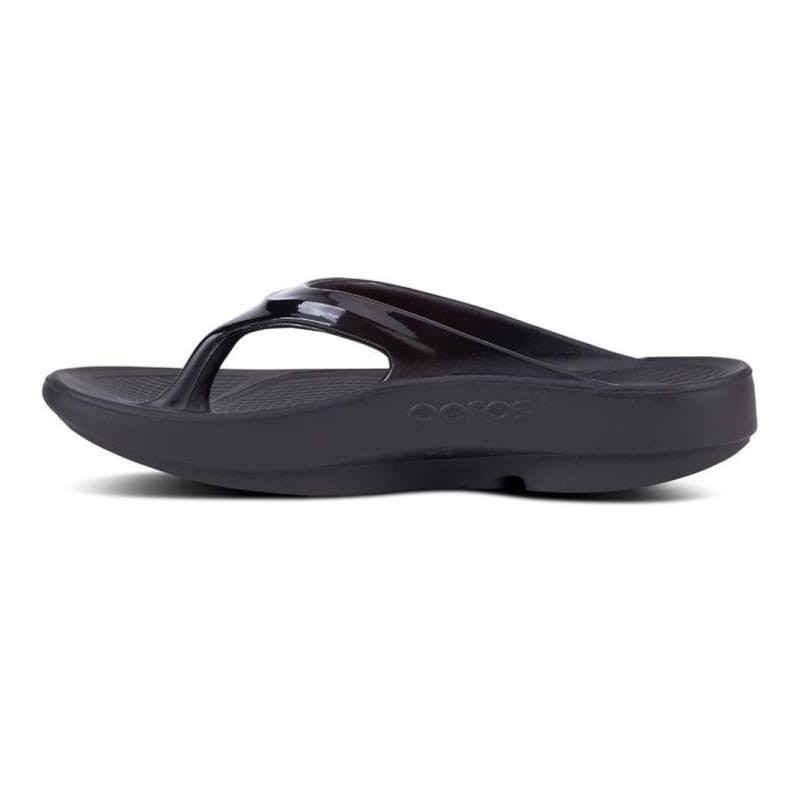 OOFOS WOMENS FOOTWEAR - WOMENS SANDALS - WOMENS SANDALS ACTIVE Women's Oolala Lux Thong BLACK