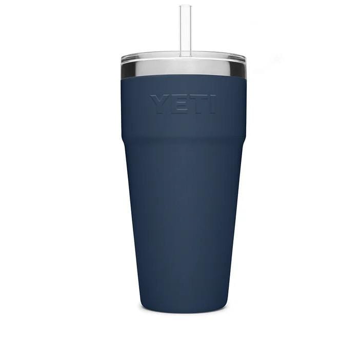 YETI 21. GENERAL ACCESS - COOLER STAINLESS Rambler 26 Oz Stackable Cup with Straw Lid NAVY