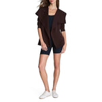 SPANX 02. WOMENS APPAREL - WOMENS HOODIES|SWEATERS - WOMENS CARDIGAN Women's AirEssentials Open Wrap Cardigan TRUFFLE BROWN