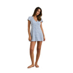 Rhythm 02. WOMENS APPAREL - WOMENS DRESS|SKIRT - WOMENS DRESS CASUAL Women's Lola Check Cap Sleeve Mini Dress BLUE