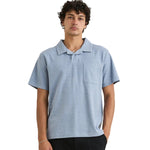 Rhythm 01. MENS APPAREL - MENS SS SHIRTS - MENS SS POLO Men's Vintage Terry Polo BLUE