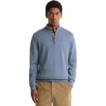 Men’s Cotton Half Zip Knitted Jumper Barbour - TARN BLUE
