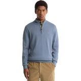 Men’s Cotton Half Zip Knitted Jumper Barbour - TARN BLUE
