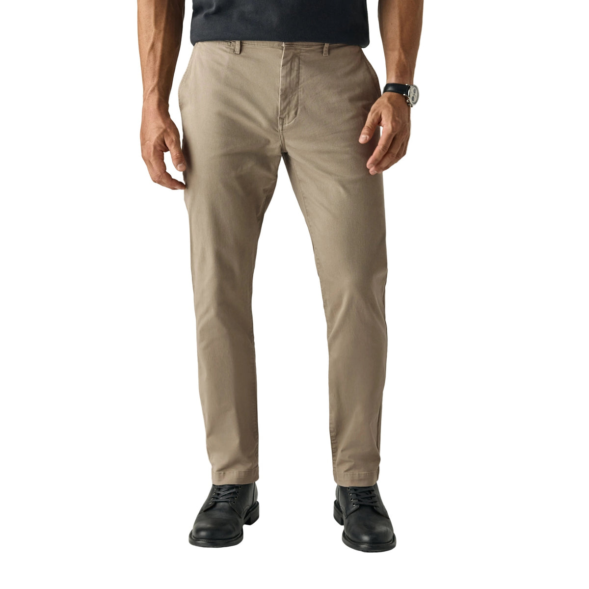 Men's 365 Chino Pant in Khaki, on model, front