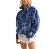 Women's Mountain High Printed Half Zip Fleece