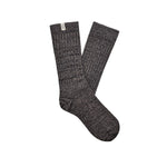 UGG 06. SOCKS - WOMENS SOCKS - WOMENS SOCKS GIFT Women's Rib Knit Slouchy Crew Sock GREY | BLACK OS