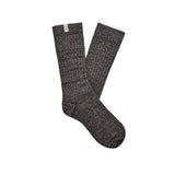 UGG 06. SOCKS - WOMENS SOCKS - WOMENS SOCKS GIFT Women's Rib Knit Slouchy Crew Sock GREY | BLACK OS