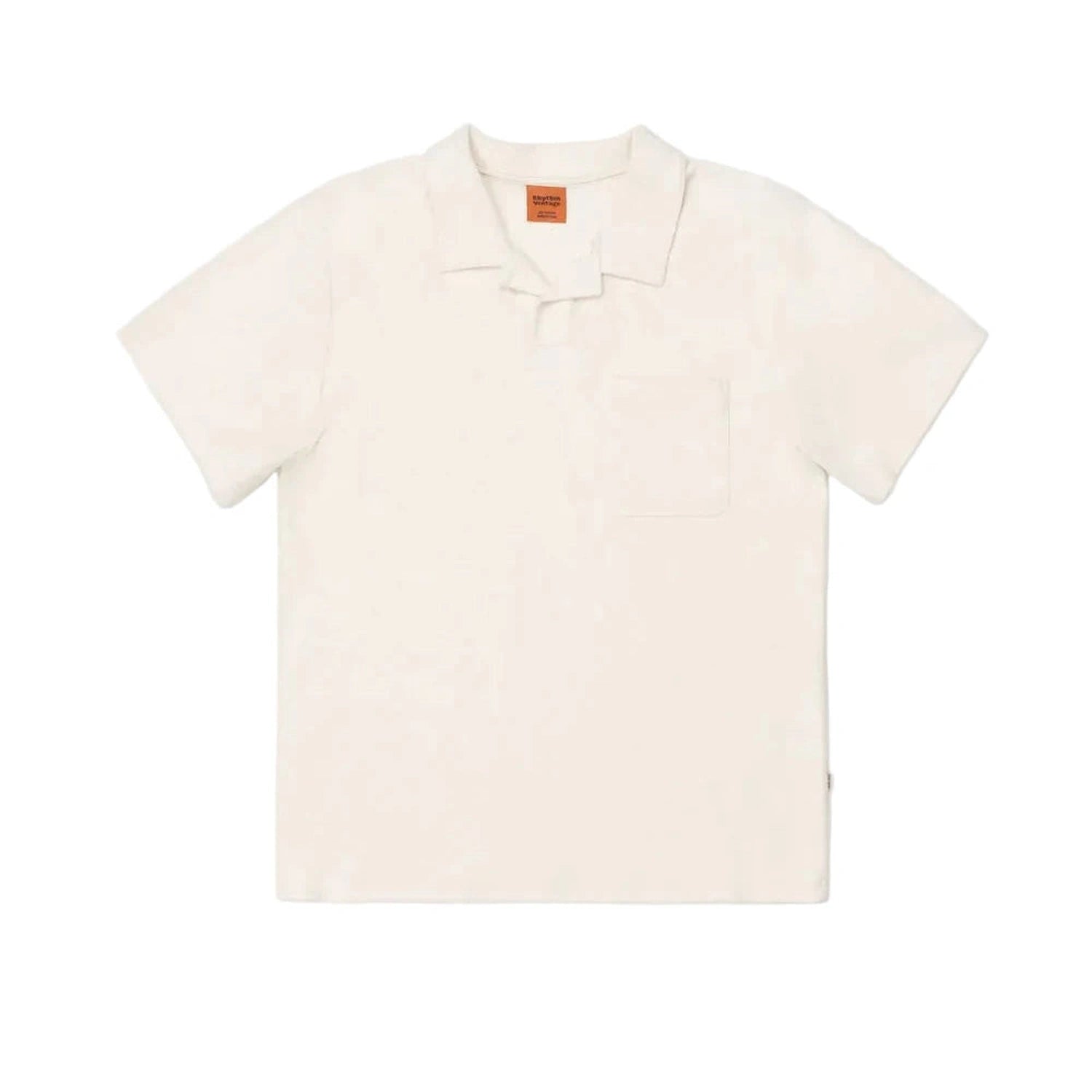 Rhythm 01. MENS APPAREL - MENS SS SHIRTS - MENS SS POLO Men's Vintage Terry Polo NATURAL