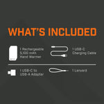 NEBO 12. HARDGOODS - CAMP|HIKE|TRAVEL - LIGHTING 5K Rechargeable Hand Warmer With Light