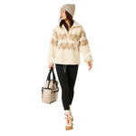 Varley 02. WOMENS APPAREL - WOMENS HOODIES|SWEATERS - WOMENS PO Q ZIP Women's Hendrick Half Zip Sherpa EGRET