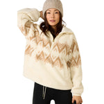 Varley 02. WOMENS APPAREL - WOMENS HOODIES|SWEATERS - WOMENS PO Q ZIP Women's Hendrick Half Zip Sherpa EGRET