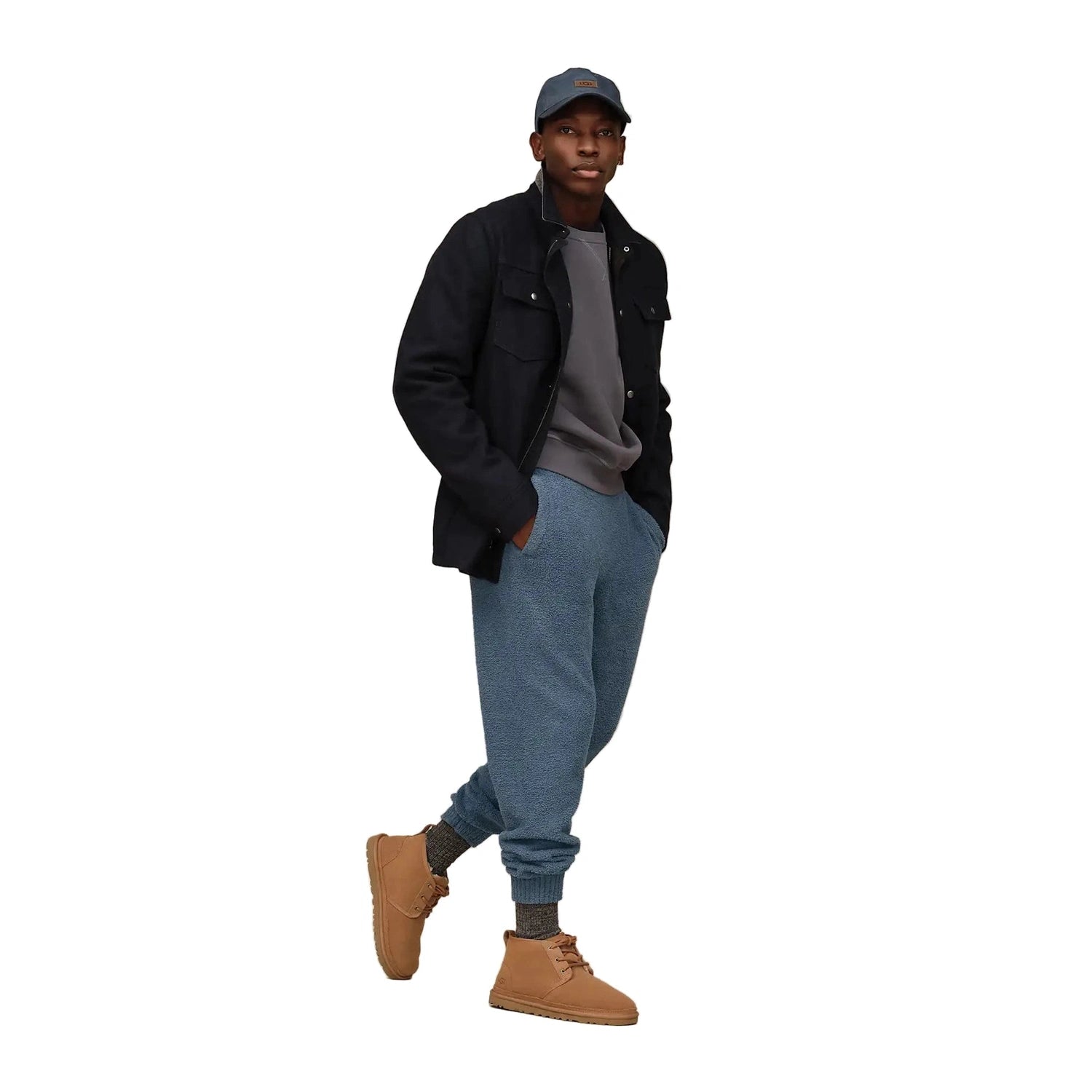 UGG 06. SOCKS - MENS SOCKS - MENS SOCKS GIFT Men's Trey Rib Knit Crew Socks BLACK OS