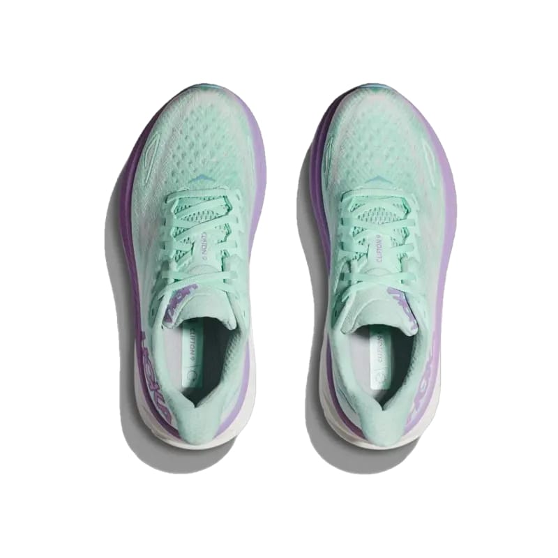 Hoka One One 12. SHOES - WOMENS RUNNING SHOE Women's Clifton 9 SOLM SUNLIT OCEAN | LILAC MIST