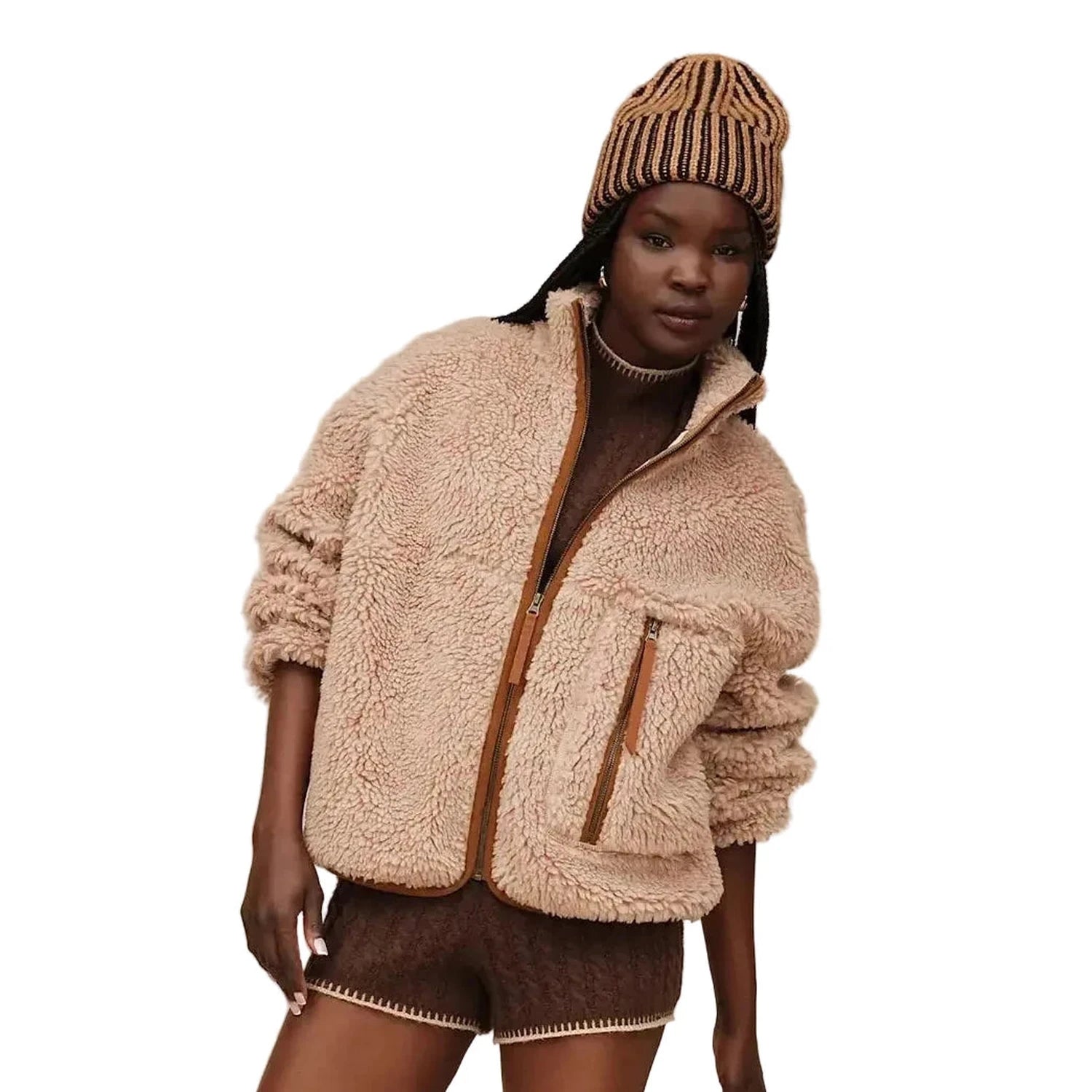 UGG 02. WOMENS APPAREL - WOMENS JACKETS - WOMENS JACKETS CASUAL Women's Marlene Confetti Jacket WHITE PEPPER