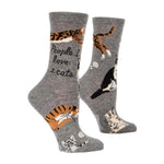 Blue Q 06. SOCKS - WOMENS SOCKS - WOMENS SOCKS GIFT Women's People I Love: Cats Crew Socks