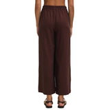 Z Supply 02. WOMENS APPAREL - WOMENS PANTS - WOMENS PANTS CASUAL Women's Scout Linen Pant CLC CHOCOLATE CHERRY