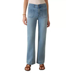 Faherty 02. WOMENS APPAREL - WOMENS PANTS - WOMENS PANTS CASUAL Women's Stretch Terry Patch Pocket Ankle Pants EST EASTERN SHORE WASH