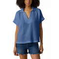 Women’s Dune Cotton Gauze Zoe Top Faherty - DKW DARK INDIGO