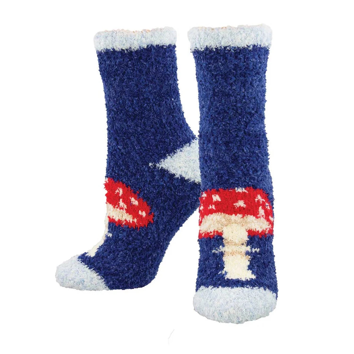 Socksmith 06. SOCKS - WOMENS SOCKS - WOMENS SOCKS GIFT Mighty Mushroom Crew Socks NAVY 9-11
