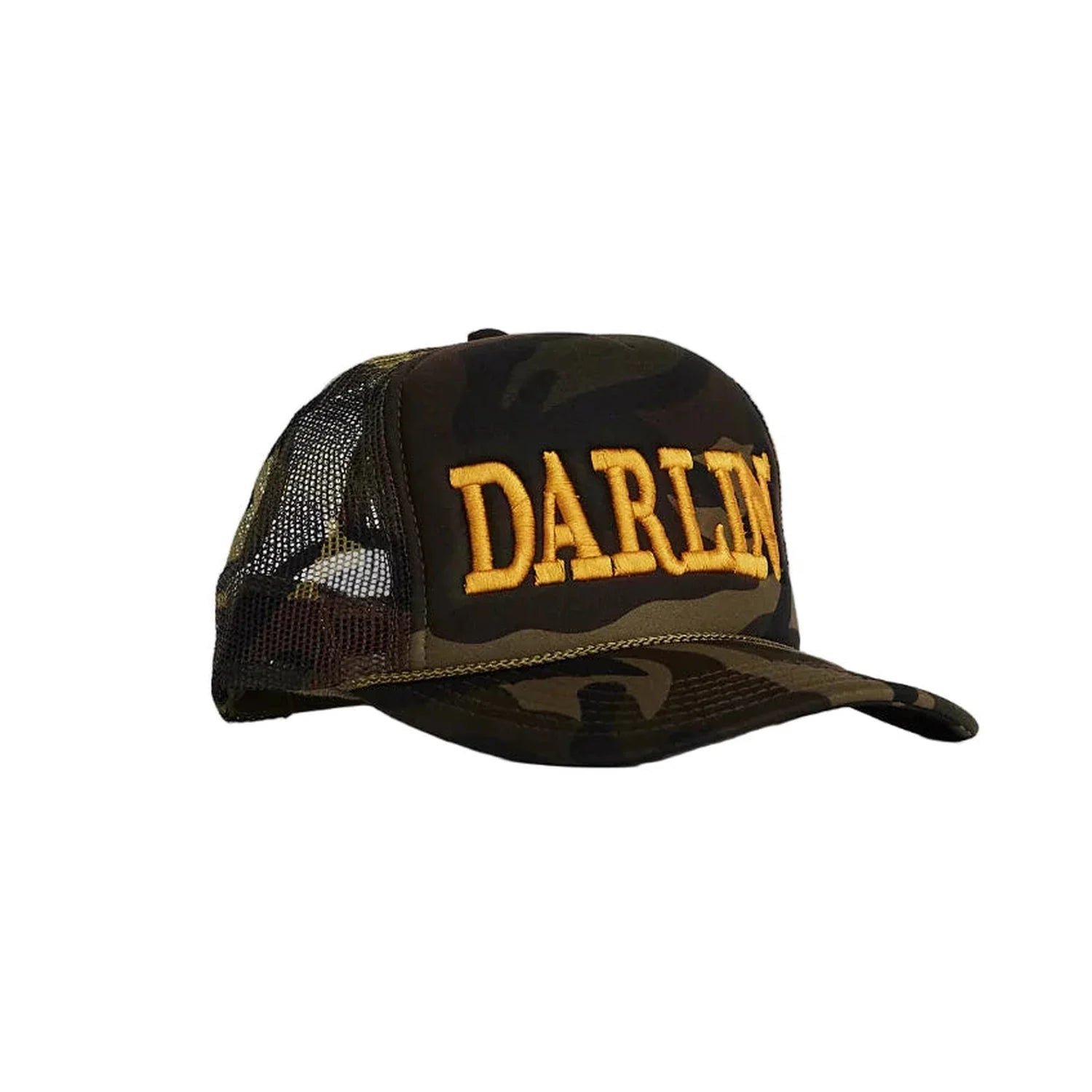 DARLIN' 11. HATS - HATS BILLED - HATS BILLED Women's Darlin Trucker CAMO|YELLOW OS