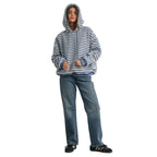 Women's Brushed Striped Puffy Hoodie