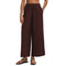 Z Supply 02. WOMENS APPAREL - WOMENS PANTS - WOMENS PANTS CASUAL Women's Scout Linen Pant CLC CHOCOLATE CHERRY