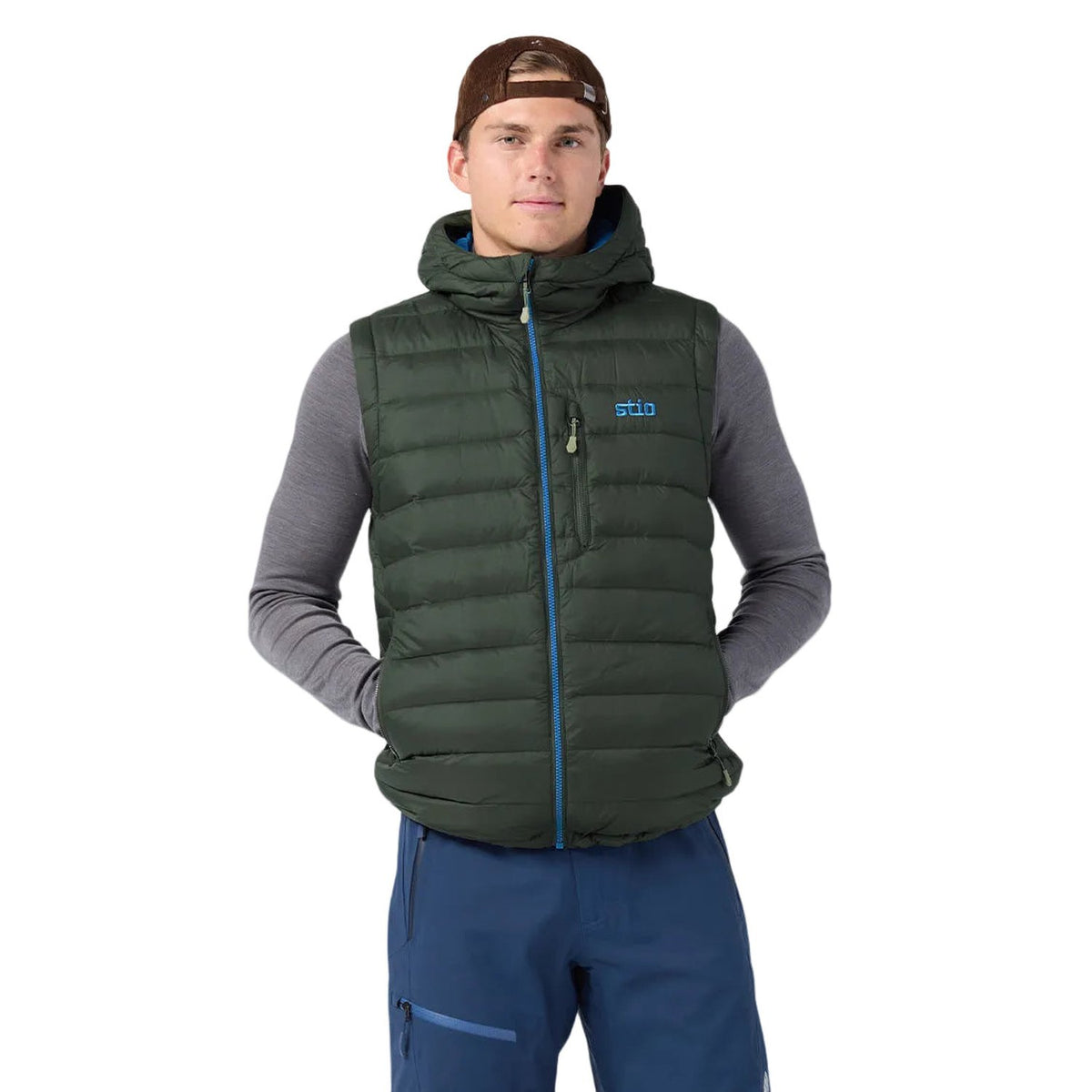 Men’s Hometown Down Hooded Vest Stio - 010 ROSIN / XS