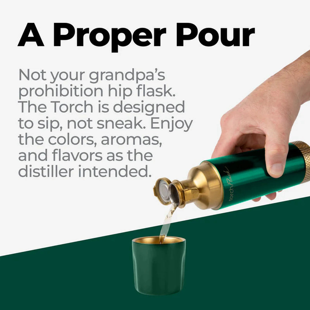 Torch Flask 9OZ High Camp Flasks - GUNMETAL